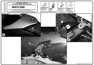 GIVI PLX688KIT BMW R 1200 R (06-10) YAN ÇANTA TAŞIYICI BAĞLANTI KİTİ
