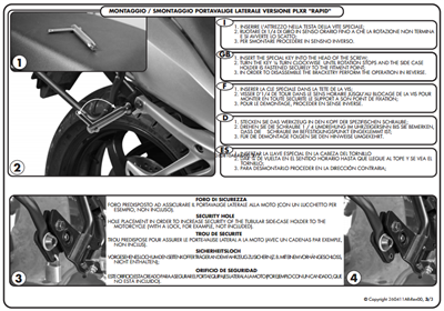 GIVI PLXR4100 KAWASAKI Z 1000 SX (11-21) YAN ÇANTA TAŞIYICI