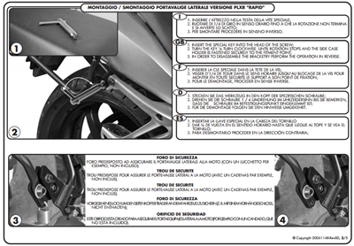 GIVI PLXR5100 BMW R 1200R (11-14) YAN ÇANTA TAŞIYICI