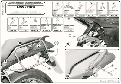 GIVI PLXR691 BMW K 1200R (05-08) - K 1300R (09-16) YAN ÇANTA TAŞIYICI