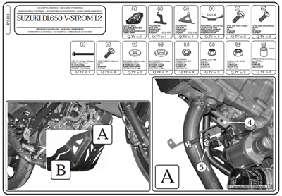 GIVI RP3101 SUZUKI DL 650 V-STROM (11-24) KARTER KORUMA