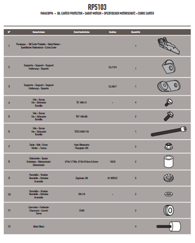 GIVI RP5103 BMW F650GS - F800GS (08-17) - F700GS (13-17) - F800GS ADV. (13-18) KARTER KORUMA