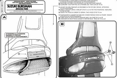 GIVI SR111 SUZUKI BURGMAN 250-400 (98-02) ARKA ÇANTA TAŞIYICI