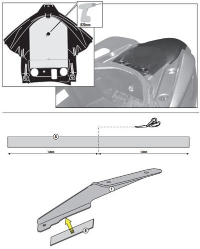GIVI SR3106 SUZUKI BURGMAN 125-200 (06-13) - BURGMAN 125-200 ABS (14-23)ARKA ÇANTA TAŞIYICI