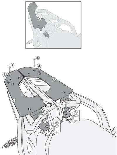 GIVI SR5109 BMW F800GT (13-20) - F800R (09-20) - F800ST (06-16) ARKA ÇANTA TAŞIYICI