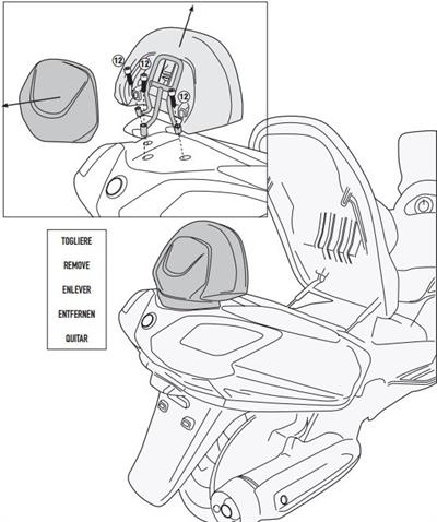 GIVI SR7051 SYM MAXSYM 400 (11-20) ARKA ÇANTA TAŞIYICI