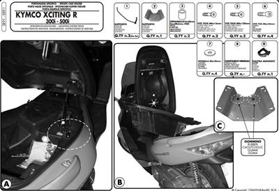 GIVI SR91 KYMCO XCITING R 300I-500I (09-14) ARKA ÇANTA TAŞIYICI