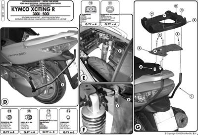 GIVI SR91 KYMCO XCITING R 300I-500I (09-14) ARKA ÇANTA TAŞIYICI