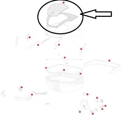 GIVI Z4706OXCR ÇANTA ALÜMİNYUM ÜST KAPAK V47
