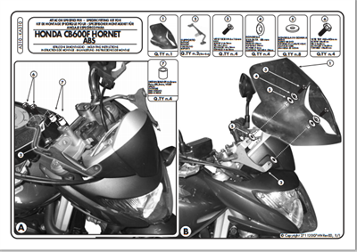 KAPPA KA310 HONDA CB 600F HORNET (07-10) RÜZGAR SİPERLİK