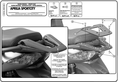 KAPPA KE3160 APRILIA SPORTCITY 125-200-250 (04-08) ARKA ÇANTA TAŞIYICI