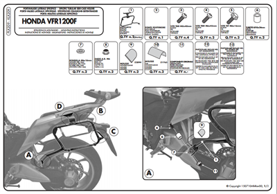 KAPPA KLX209 HONDA VFR 1200 F (10-16) YAN ÇANTA TAŞIYICI