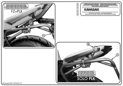 KAPPA KLX4104 KAWASAKI ER-6N - ER-6F 650 (12-16) YAN ÇANTA TAŞIYICI