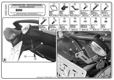 KAPPA KLX687 BMW F 800 S - ST (06-16) YAN ÇANTA TAŞIYICI