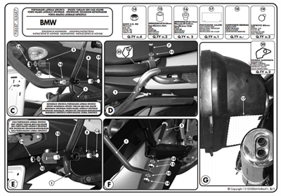 KAPPA KLX687 BMW F 800 S - ST (06-16) YAN ÇANTA TAŞIYICI