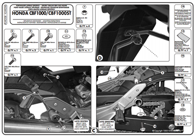 KAPPA KLXR208 HONDA CBF 1000 - ST (10-14) YAN ÇANTA TAŞIYICI