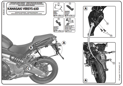KAPPA KLXR450 KAWASAKI VERSYS 650 (10-14) YAN ÇANTA TAŞIYICI