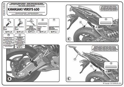 KAPPA KLXR450 KAWASAKI VERSYS 650 (10-14) YAN ÇANTA TAŞIYICI