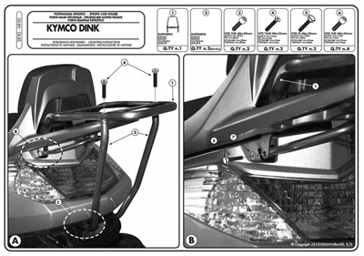 KAPPA KR90 KYMCO DINK 125-200I (06-16) ARKA ÇANTA TAŞIYICI