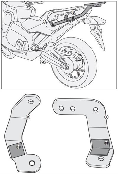 KAPPA KZ1127 HONDA INTEGRA 750 (14-15) ARKA ÇANTA TAŞIYICI