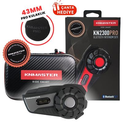 Knmaster KN2300 Motosiklet Kask İnterkom Bluetooth Intercom Kulaklık Seti SİYAH