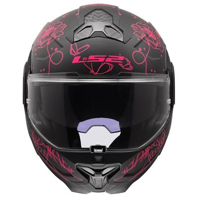 LS2 ADVANT 2 SOPHIA MAT SİYAH-PEMBE KASK
