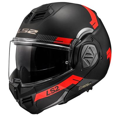 LS2 ADVANT BEND MAT SİYAH-KIRMIZI KASK