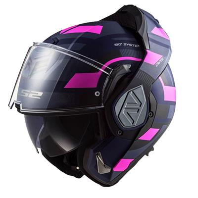 LS2 ADVANT VELUM MAT MAVİ-PEMBE KASK