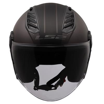 LS2 AIRFLOW 2 COVER MAT SİYAH-GRİ KASK