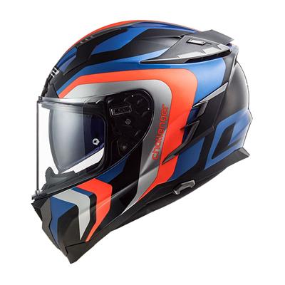 LS2 CHALLENGER GALACTIC MAVİ-TURUNCU KASK