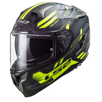 LS2 CHALLENGER SPIN MAT SİYAH-KOBALT KASK