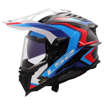 LS2 EXPLORER C KARBON FRONTIER II BEYAZ-MAVİ KASK