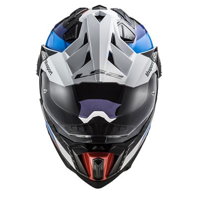 LS2 EXPLORER C KARBON FRONTIER SİYAH-MAVİ KASK