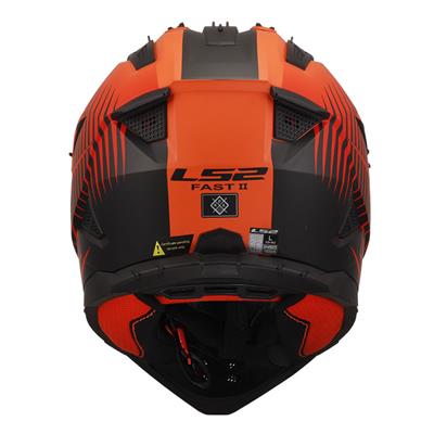 LS2 FAST 2 DUCK TURUNCU-KIRMIZI KASK