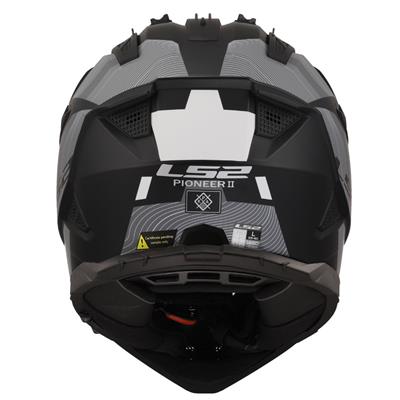 LS2 PIONEER 2 HILL MAT SİYAH-BEYAZ KASK