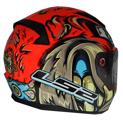 LS2 RAPID 2 SPOX KIRMIZI-GRİ KASK