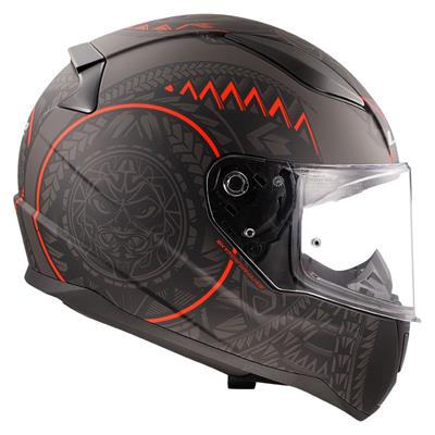 LS2 RAPID 2 TAKAROA MAT SİYAH-KIRMIZI KASK