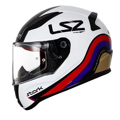 LS2 RAPID STARK BEYAZ-KIRMIZI-MAVİ KASK