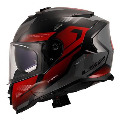 LS2 STORM 2 KRONOS KIRMIZI-GRİ KASK
