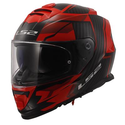 LS2 STORM 2 TRACKER SİYAH-KIRMIZI KASK