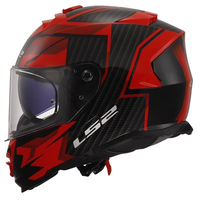 LS2 STORM 2 TRACKER SİYAH-KIRMIZI KASK