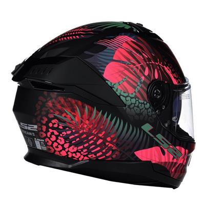 LS2 STREAM 2 JUNGLE MAT SİYAH-MAVİ-PEMBE KASK