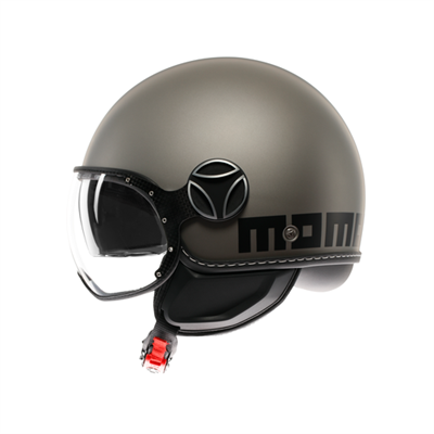 MOMO KASK/FGTR EVO MOMO MONO MATT TIT.FROST BLK