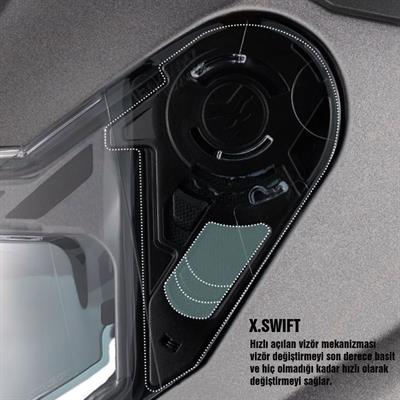NEXX Y.100 B-SIDE MAT SİYAH-YEŞİL KASK