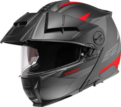 SCHUBERTH E2 DEFENDER RED ÇENE AÇILIR SİPERLİKLİ MOTOSİKLET KASKI