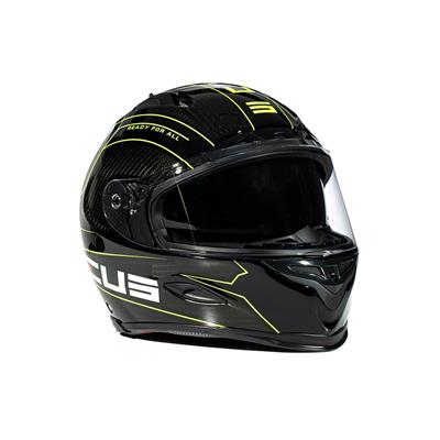 Zeus ZS-1800B Gloss Carbon AM8 Fluo Yellow Kapalı Kask