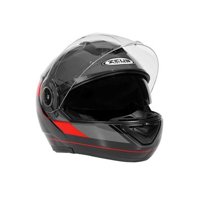 Zeus ZS-3050 BE7 Grey Red Çene Açılır Kask