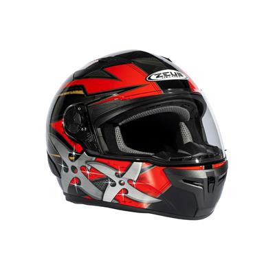 Zeus ZS-813A AN36 Black Red Kapalı Kask