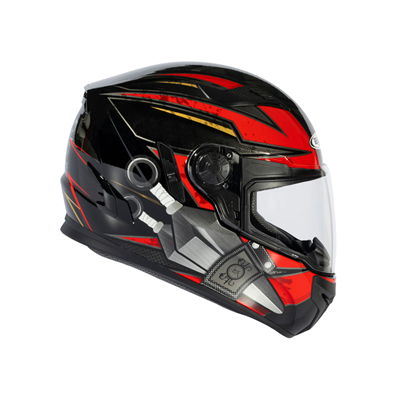 Zeus ZS-813A AN36 Black Red Kapalı Kask