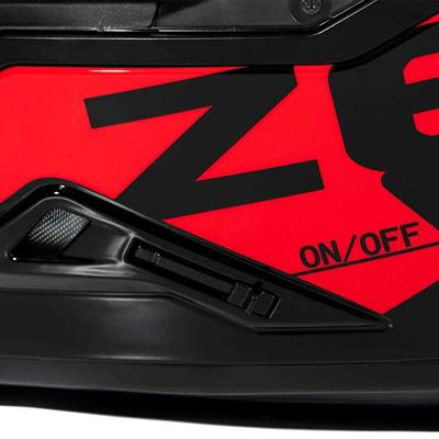 Zeus ZS-913 Solid Black BF8-Red Kapalı Kask